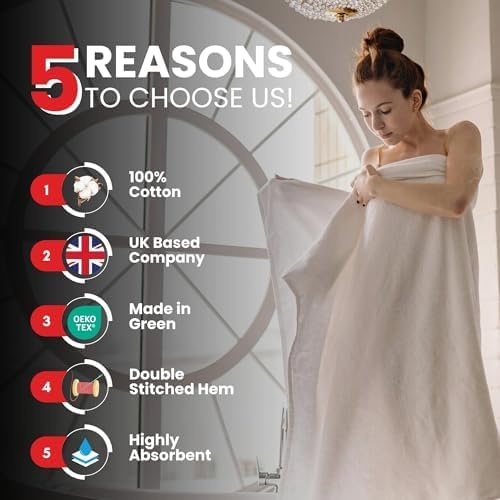 Infinitee Xclusives Jumbo Bath Sheets Towels for Adults – 600 GSM (35X70 Inches)– 100% Ring Spun Cotton Soft and Absorbent Large Bath Towels for Bathroom (Vivid Green)