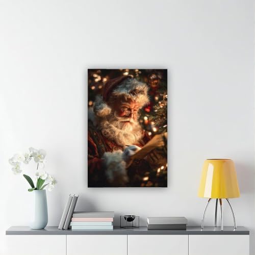 JDBeehpy Classic Santa Claus Writing Notes Wall Art Decor Unframed 16x24in