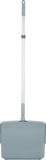 Remco - A Vikan Company 62503 Lobby Dustpan with Broom, Polypropylene/Polyester/Aluminum, 7" X 14" Bin, 37" Handle, Gray