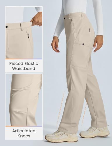 baleaf Women’s Winter Softshell Pants Fleece Lined Snow Pants