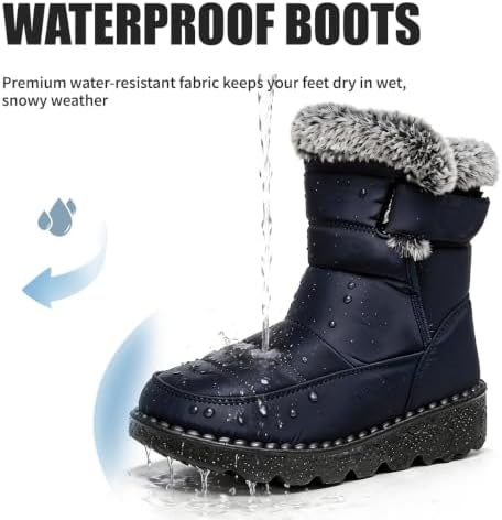 WYGRQBN Women's Winter Snow Boots Waterproof Non Slip Warm