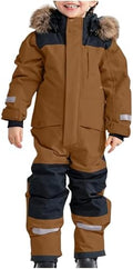YRAETENM Snow Suit for Kids Boys Girls One Piece Snowsuit Girls and Boys Waterproof Insulated Winter Jumpsuit Coveralls
