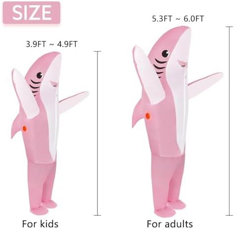 KMiKE Inflatable Shark Costume for Adults & Kids