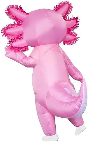 Stegosaurus Inflatable Axolotl Costume for Kids Halloween Kid Blow Up Costume Deluxe Pink Costumes for Girls Boys Cosplay Party