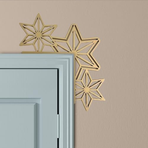 Christmas Door Topper Holiday Home Decor Funny Snowman Santa Claus Top Door Frame Corner Sign Decorations, Windows Walls DIY Craft for Christmas Party Ornament (D)