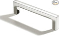 khtumeware 2 Pack 3-3/4 inch(96mm) Hole Center Polished Nickel Cabinet Pulls Solid Heavy-Duty Square Cabinet Handles Drawer Pulls Kitchen Cabinet Hardware Kitchen Handle