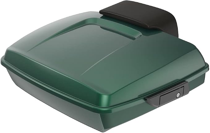 Advanblack Road Glide Tour Trunk Pack Deep Jade Pearl Razor Tour Trunk Pack Backrest Pad for '97-'25 Harley Touring Road King Street Glide Electra Glide CVO Models