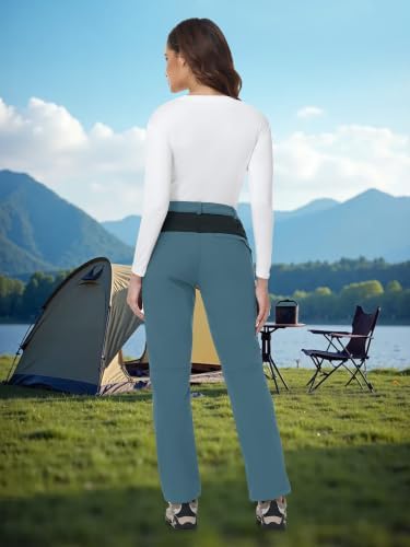 YSENTO Women's Hiking Pants Fleece Lined Winter Waterproof Insulated Snow Ski Work