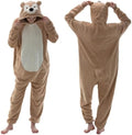 Snug Fit Unisex Adult Onesie Pajamas, Flannel Cosplay Animal One Piece Halloween Costume Sleepwear Homewear