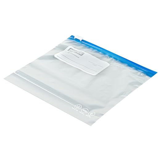 Restaurantware-Bag Tek 1 Pint Freezer Slider Bags, 1000 Disposable Zipper Pouch Bags - Slide Zipper, Expandable Bottom, Clear Plastic Freezer Bag, With Write-On-Label, For Food Storage