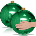 Jerify 2 Pcs 12" Large Christmas Ball Ornaments,Green