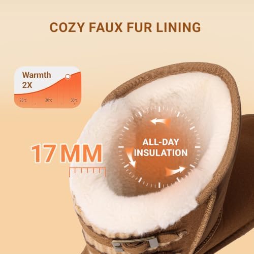 DREAM PAIRS Women's Mid Calf Winter Snow Boots