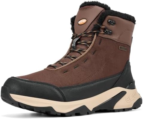 EQW Men's Snow Boots Waterproof Insulated Non-Slip Lightweight