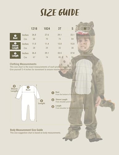 Spooktacular Creations Halloween Realistic T.rex Costume Outfit Dinosaur Jumpsuit with Egg