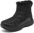 SILENTCARE Men's Waterproof Winter Snow Boots: Warm Fur Lined, Side Zipper