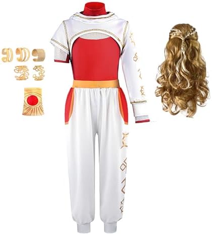 3-13Years Girls Costume Kid Halloween Cosplay Outfits Cheerleader Mesh Top Pant Hooded Coat 3PCS Uniform