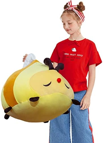 ELAINREN Ultra-Soft Bumble Bee Stuffed Insect Toy/23.6''