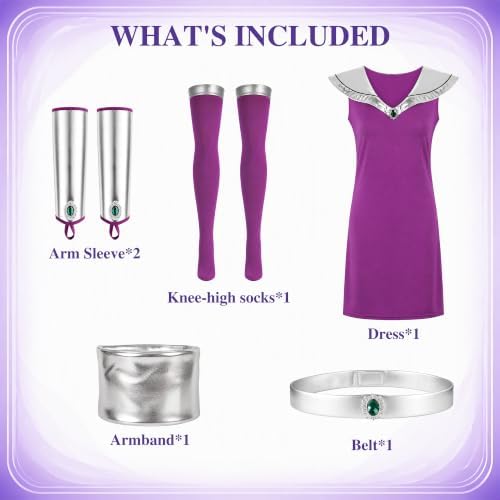 Women's Halloween Purple Hero Costume Set