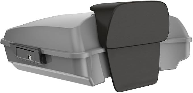 Advanblack Road Glide Tour Trunk Pack Dark Billiard Gray Razor Tour Trunk Pack Backrest Pad for '97-'26 Harley Touring Road King Street Glide Electra Glide CVO models