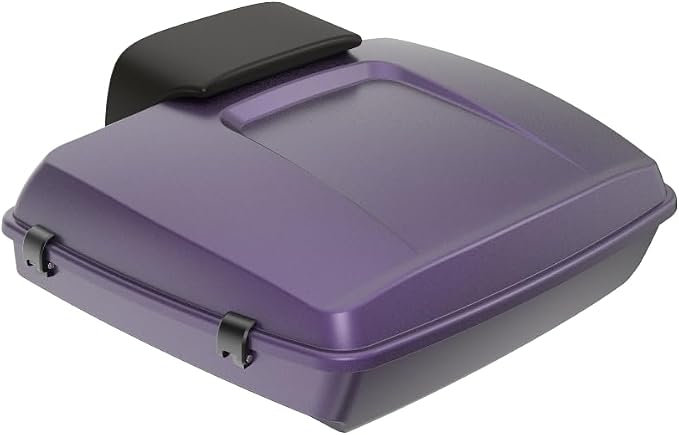 Advanblack 2025 RG Tour Trunk Pack Purple Abyss Denim Razor Tour Trunk Pack Backrest Pad for '97-'25 Harley Touring Road King Street Glide Electra Glide CVO models