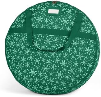 Covermates Standard Wreath Storage Bag with Pouch, 30" Diameter, Green Snow
