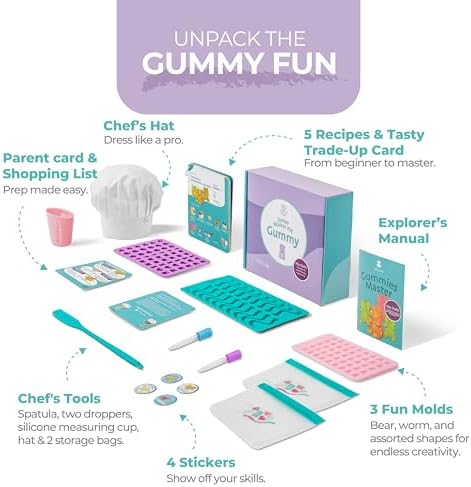 Tovla Jr. Kids Gummy Making Kit | Real Reusable Candy Science | Ages 6-12