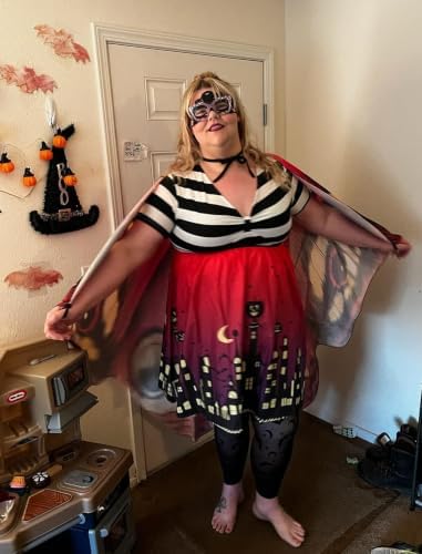 ZEZCLO Women's Plus Size Halloween Dress Pumpkin Halloween Costume Dresses