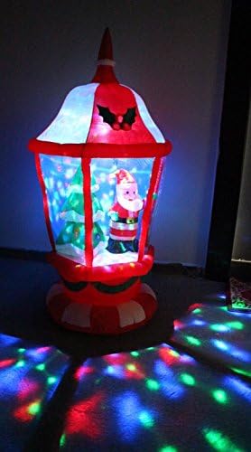 6 FT Tall Lighted Christmas Inflatable Lantern with Santa
