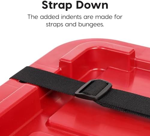 IRIS USA 4-Pack 27 Gal Heavy Duty Storage Tote Bins with Lids, Red