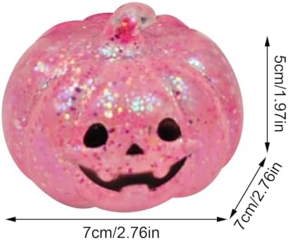 Halloween Pumpkins Squishies Slow Rising Fidget Toys Squeeze Ball (Red)