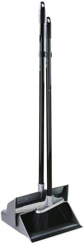Elliott Basic Lobby Dustpan and Brush Set,Upright Sweeping Broom and Dust Pan Set Ideal for Home use,Supplied with Grey Plan and Black Handles