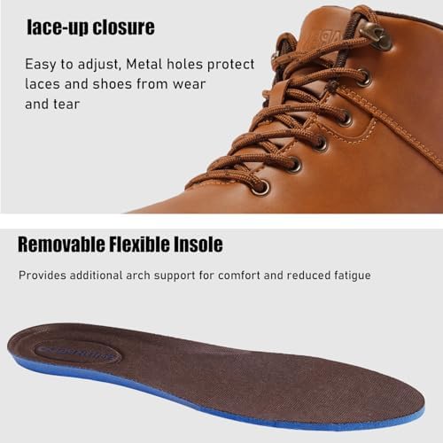 CARENURSE Mens Lightweight Hiking Boots Waterproof Mid Ankle Work Casual Hiker Trekking Outdoor Boots Anti Slip Hiking Shoes