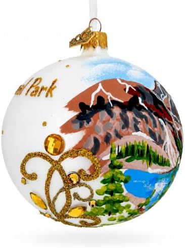 Banff National Park, Alberta, Canada Glass Christmas Ornament