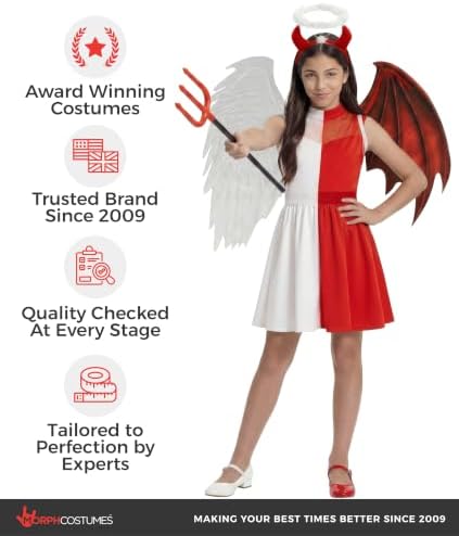 Morph Devil Angel Costume For Girls, Girls Halloween Costumes for Kids