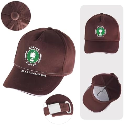 Kyson Halloween Barista Costume for Couples 2 Pack Of Green Arons and Cap Café Attendant Uniforms Coffee Maker Outfit