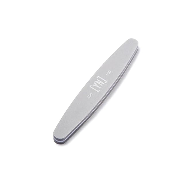 Young Nails Professional Nail File - 180/180 Grit Gray Sponge File, 25 Pack - Double Sided Ergonomic Emery Boards for Natural Acrylic Gel Nails, Perfect for Nail Techs or DIY Nails At Home