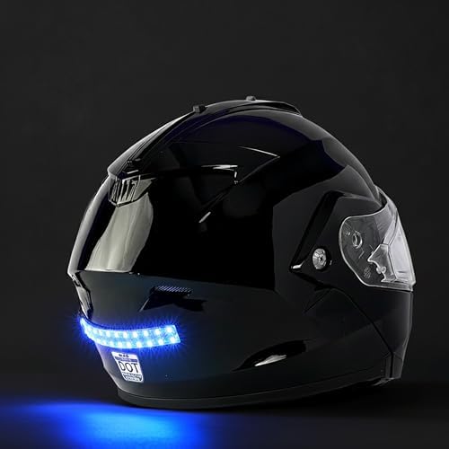 BITEHARDER Snowmobile Helmet Safety Light, Blue