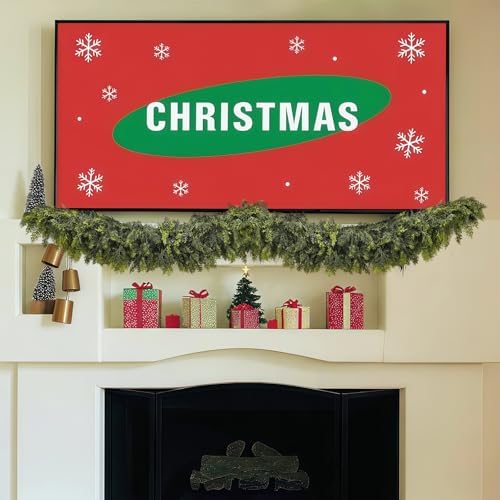 LVZHIYUAN 2 Pcs 6FT Christmas Garland,Real Touch Cedar Garland
