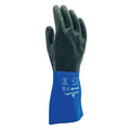 SHOWA CHM Neoprene Over Natural Rubber Latex Chemical Resistant Safety Glove with Cotton Flock Liner, Food Safe, 26 Mil Thick, 12" Length, Medium (12 Pair)