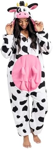 Spooktacular Creations Halloween Dalmatian Dragon Cow Costume, Animal Costume Hooded Jumpsuit for Halloween Cosplay Party