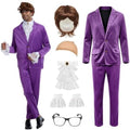 6 Pcs Mens 60's Swinger Spy Costume