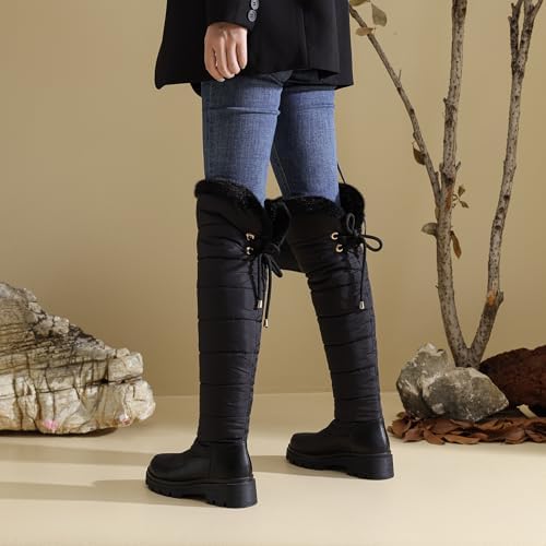 Women's Snow Boots Knee High Warm Winter Shoes