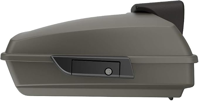 Advanblack Road Glide Tour Trunk Pack Industrial Gray Denim Razor Tour Trunk Pack Backrest Pad for '97-'25 Harley Touring Road King Street Glide Electra Glide CVO Models