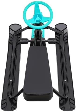 Snow Racer Sled, 220LBS Capacity Ski Sled Slider Board Kids Teens Outdoor Winter Sport Sled Metal Snow Sand Grass Slider with Steering Wheel & Double Brakes for Skiing Ice Skating Sand Skating