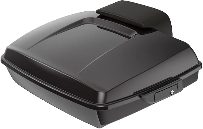 Advanblack Road Glide Tour Trunk Pack Blackened Cayenne Razor Tour Trunk Pack Backrest Pad for '97-'25 Harley Touring Road King Street Glide Electra Glide CVO models