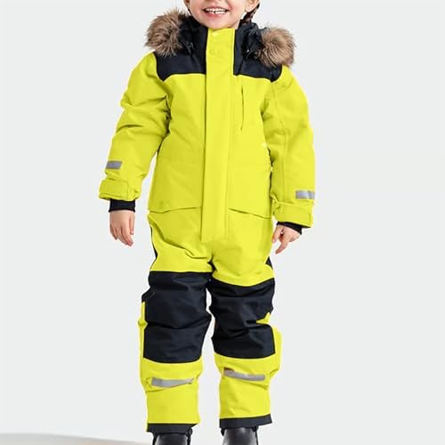 YRAETENM Snow Suit for Kids Boys Girls One Piece Snowsuit Girls and Boys Waterproof Insulated Winter Jumpsuit Coveralls