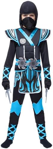 Spooktacular Creations Kids Ninja Costume, Child Boy Ninja Outfit Set, Halloween Costume for Toddler Themed Dress Up Party