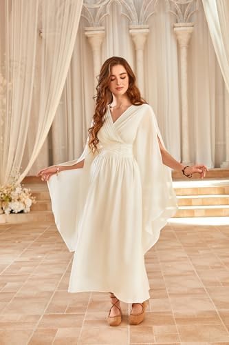 Scarlet Darkness Women's Renaissance Costume V Neck Medieval Fairy Dresses