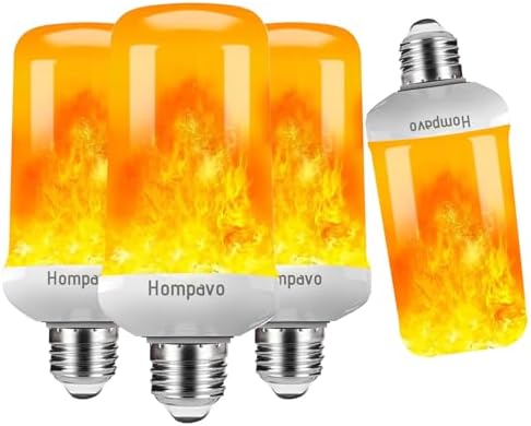 Hompavo 【Upgraded Flame Light Bulbs for Home Decor with Upside Down Effect