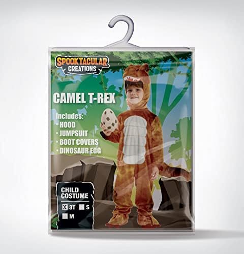 Spooktacular Creations Halloween Realistic T.rex Costume Outfit Dinosaur Jumpsuit with Egg